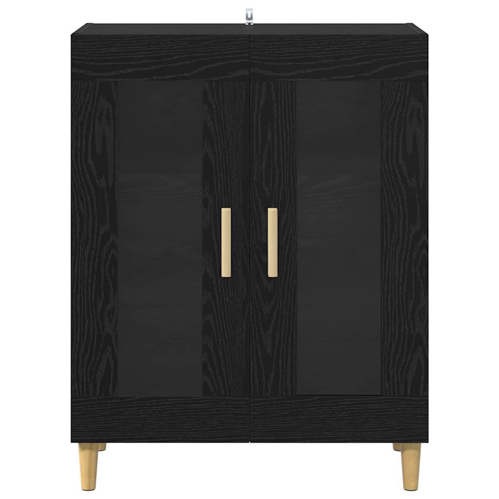 Credenza Rovere Nero 69,5 x 34 x 90 cm Legno multistrato
