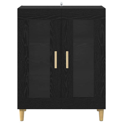 Credenza Rovere Nero 69,5 x 34 x 90 cm Legno multistrato
