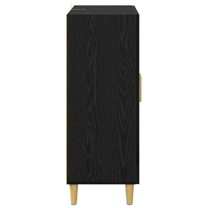 Credenza Rovere Nero 69,5 x 34 x 90 cm Legno multistrato