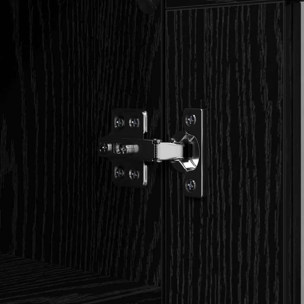 Credenza Rovere Nero 69,5 x 34 x 90 cm