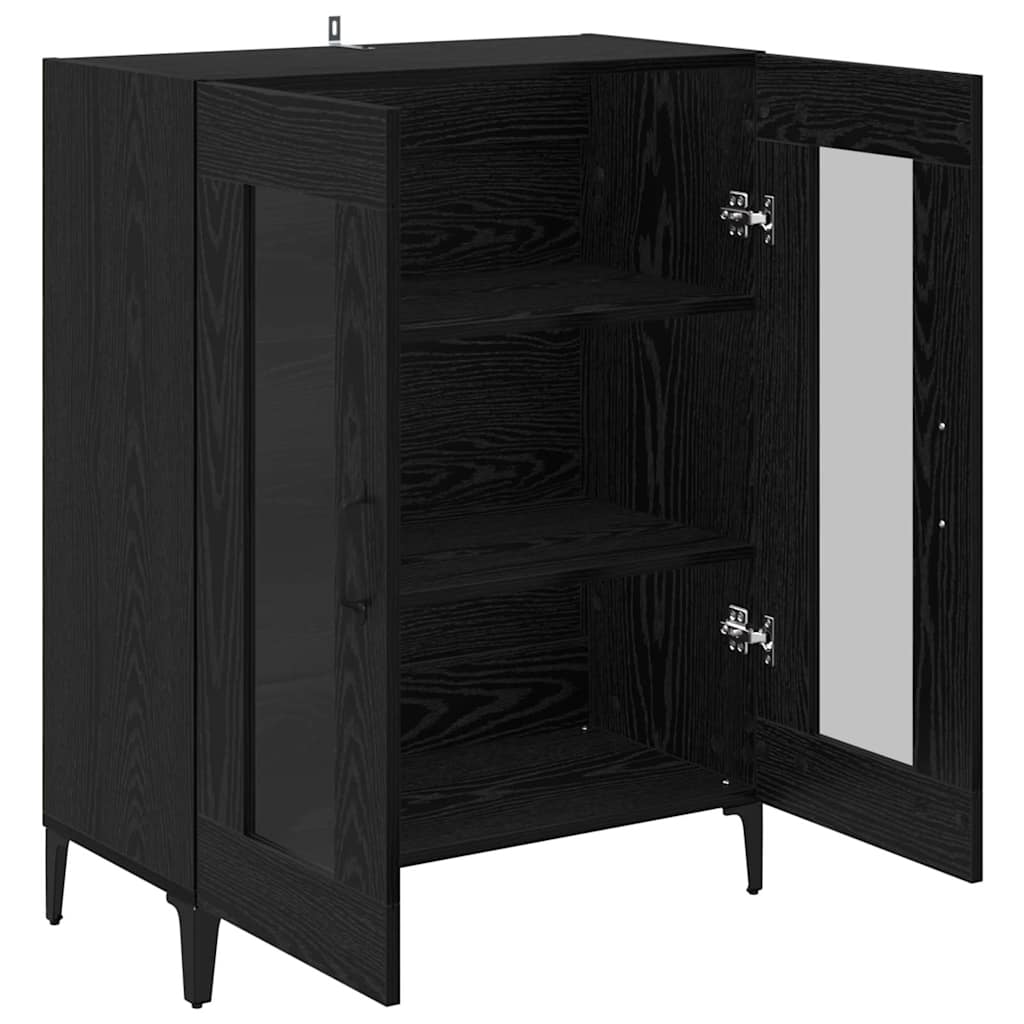 Credenza Rovere Nero 69,5 x 34 x 90 cm