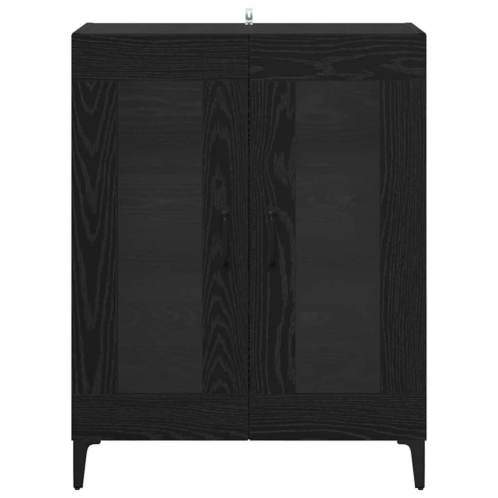 Credenza Rovere Nero 69,5 x 34 x 90 cm