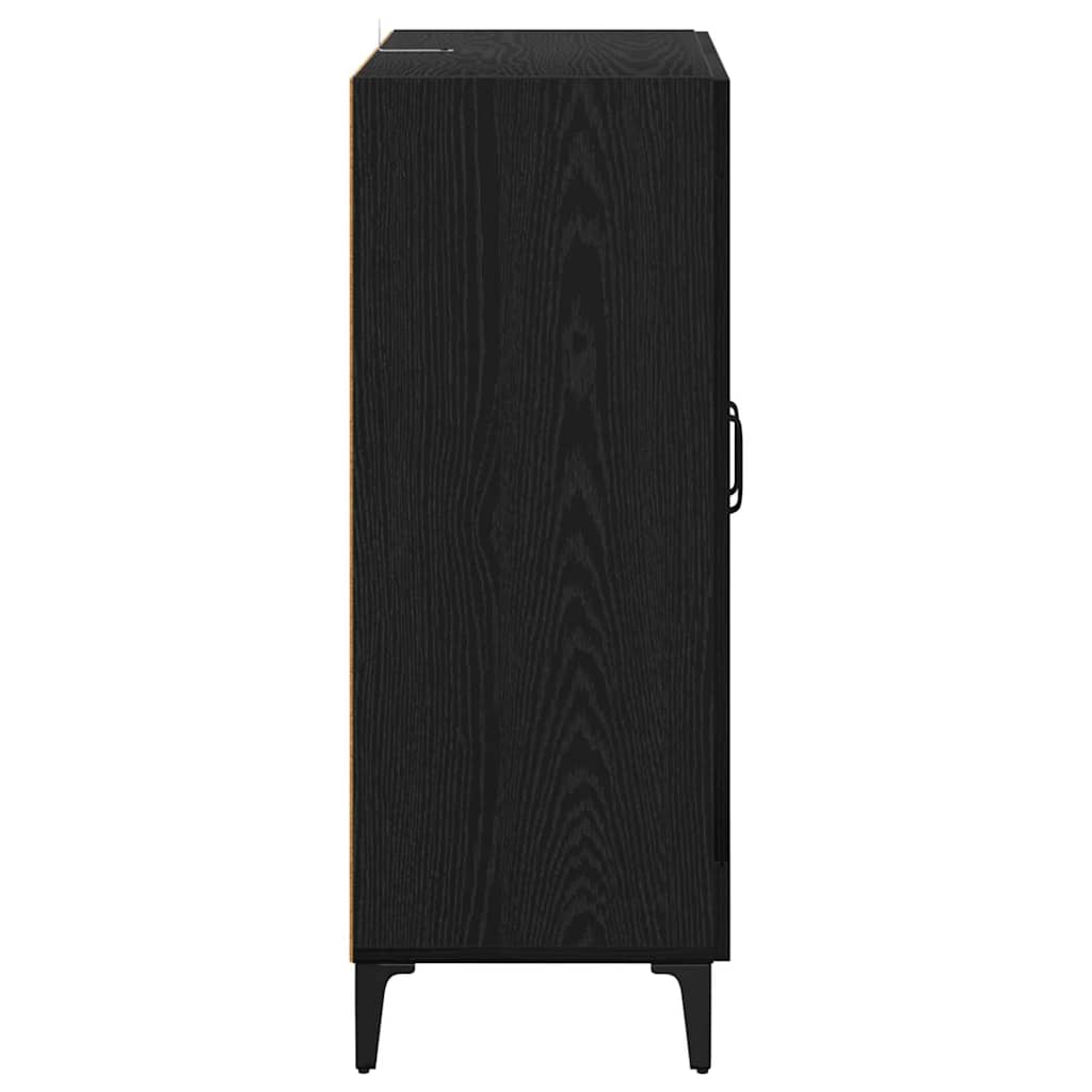Credenza Rovere Nero 69,5 x 34 x 90 cm