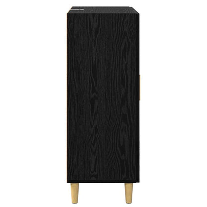 Credenza Rovere Nero 69,5 x 34 x 90 cm Legno multistrato