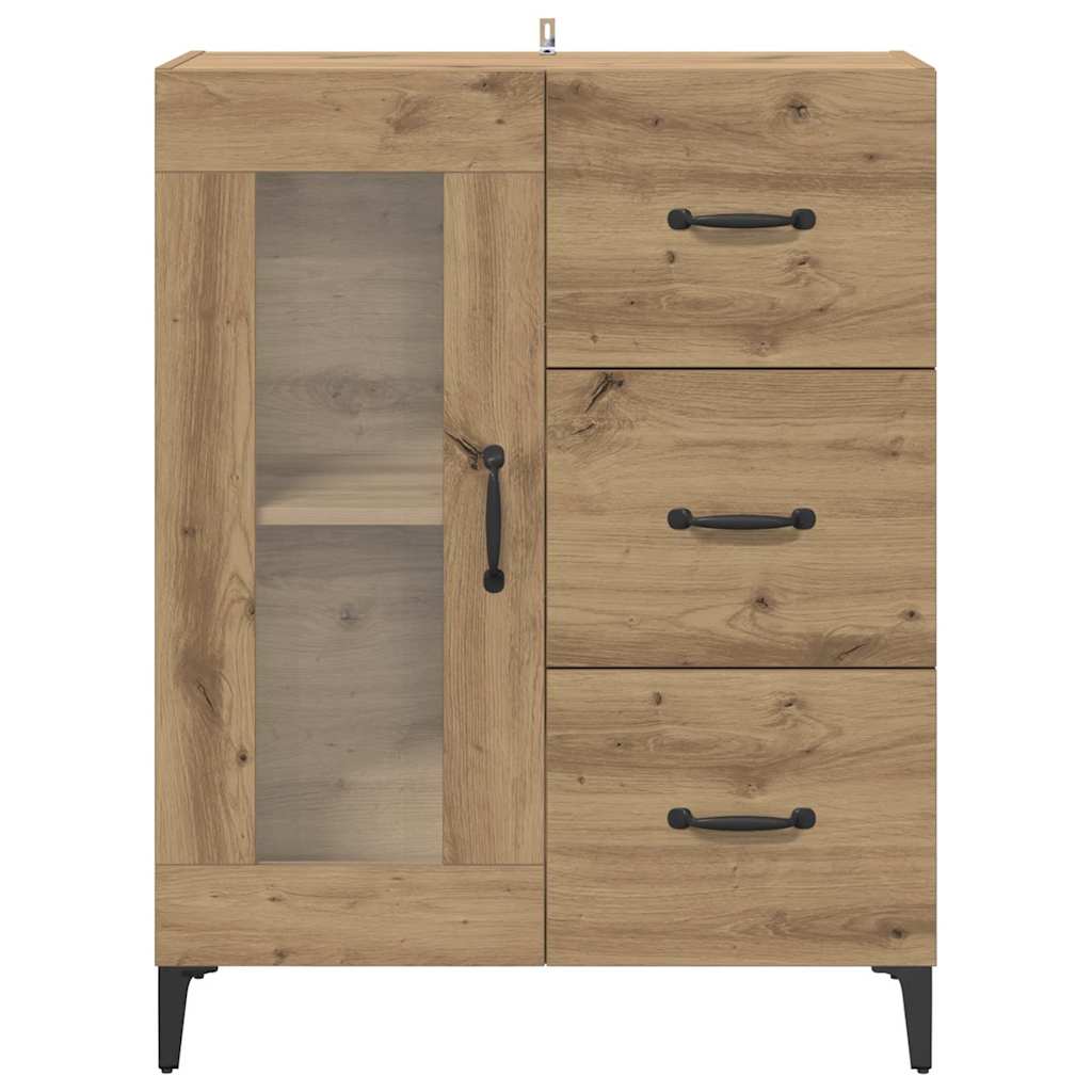 Credenza con cassetto Rovere artigianale 69,5 x 34 x 90 cm