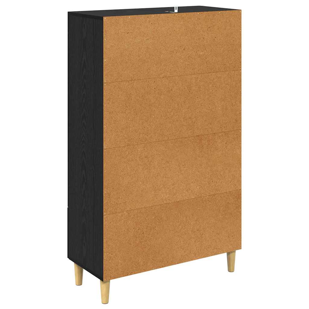Credenza Rovere Nero 70 x 31 x 115 cm Legno multistrato