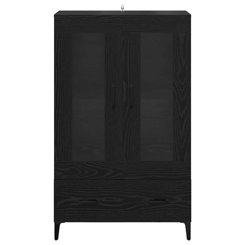 Credenza con cassetto Rovere Nero 70 x 31 x 115 cm
