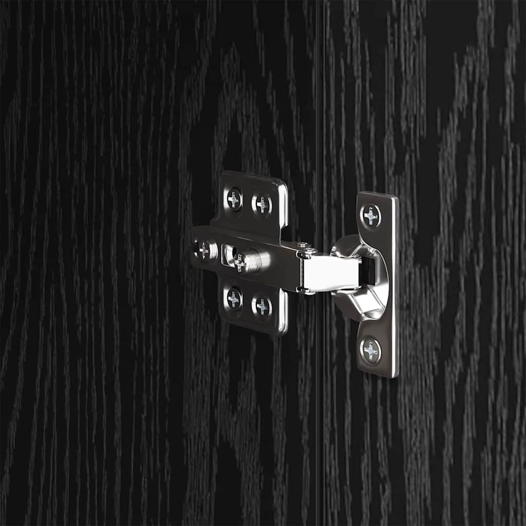 Credenza Rovere nero 34.5 x 34 x 90 cm Legno multistrato