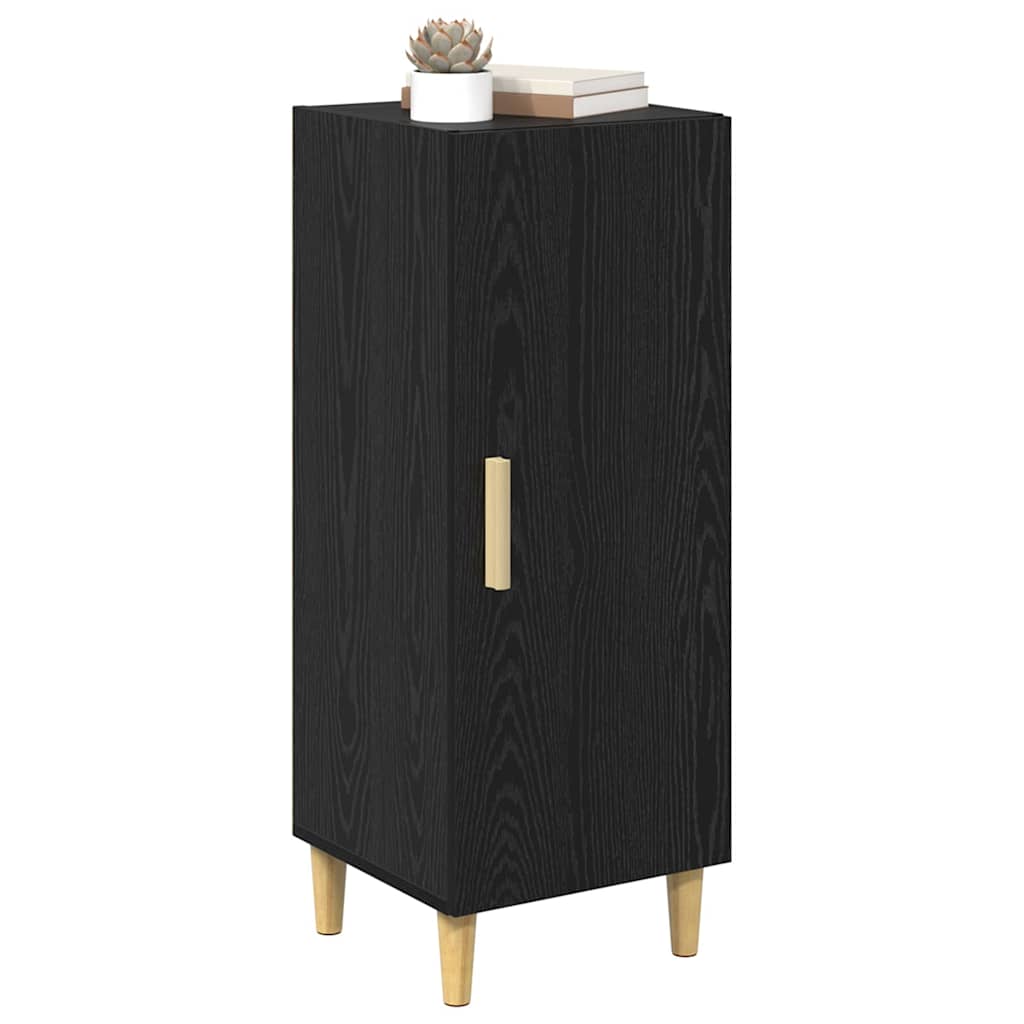Credenza Rovere nero 34.5 x 34 x 90 cm Legno multistrato