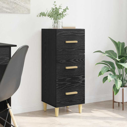 Credenza Rovere nero 34.5 x 34 x 90 cm Legno multistrato