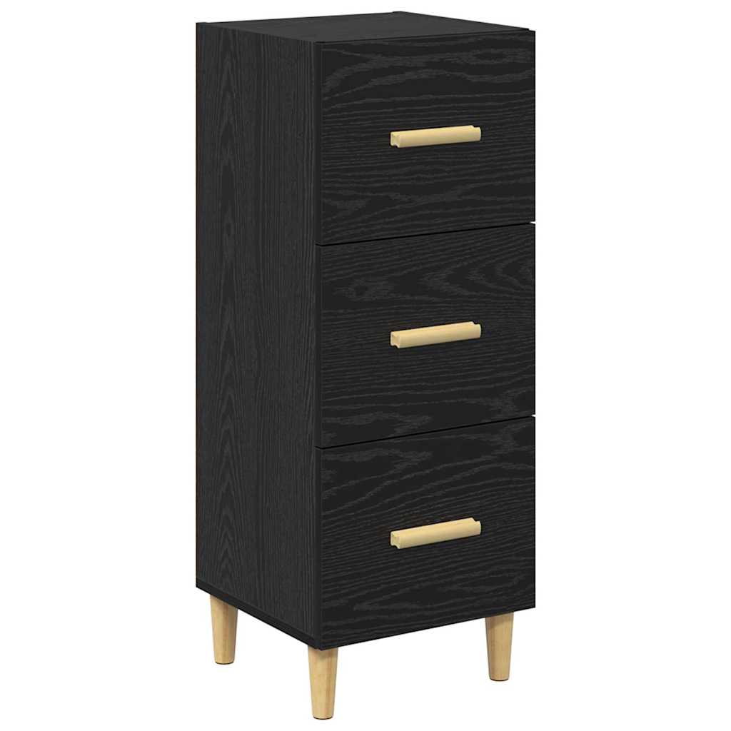 Credenza Rovere nero 34.5 x 34 x 90 cm Legno multistrato