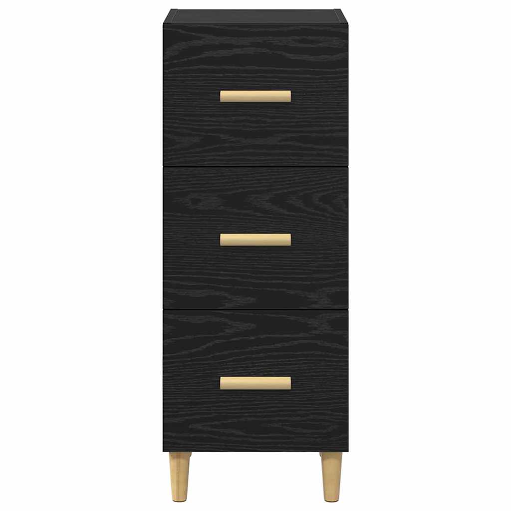 Credenza Rovere nero 34.5 x 34 x 90 cm Legno multistrato