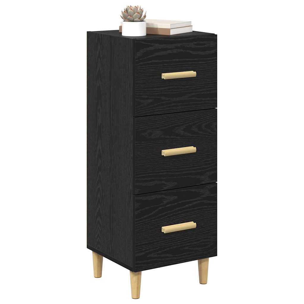 Credenza Rovere nero 34.5 x 34 x 90 cm Legno multistrato