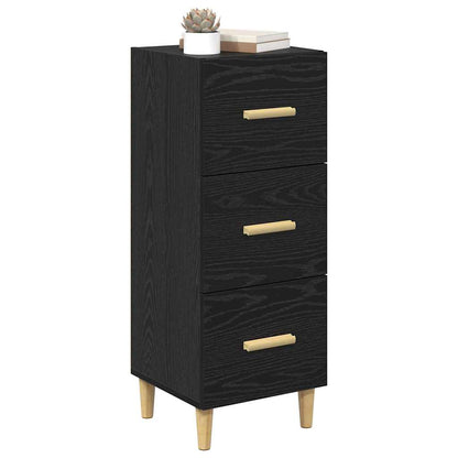 Credenza Rovere nero 34.5 x 34 x 90 cm Legno multistrato