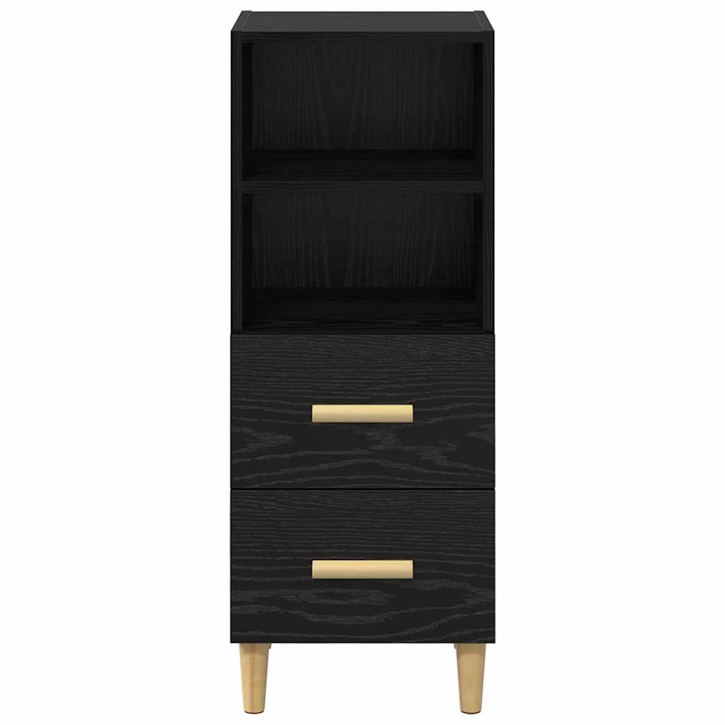 Credenza Rovere nero 34 x 34,5 x 90 cm Legno multistrato