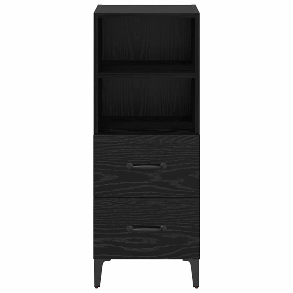 Credenza Rovere nero 34 x 34.5 x 90 cm Legno multistrato