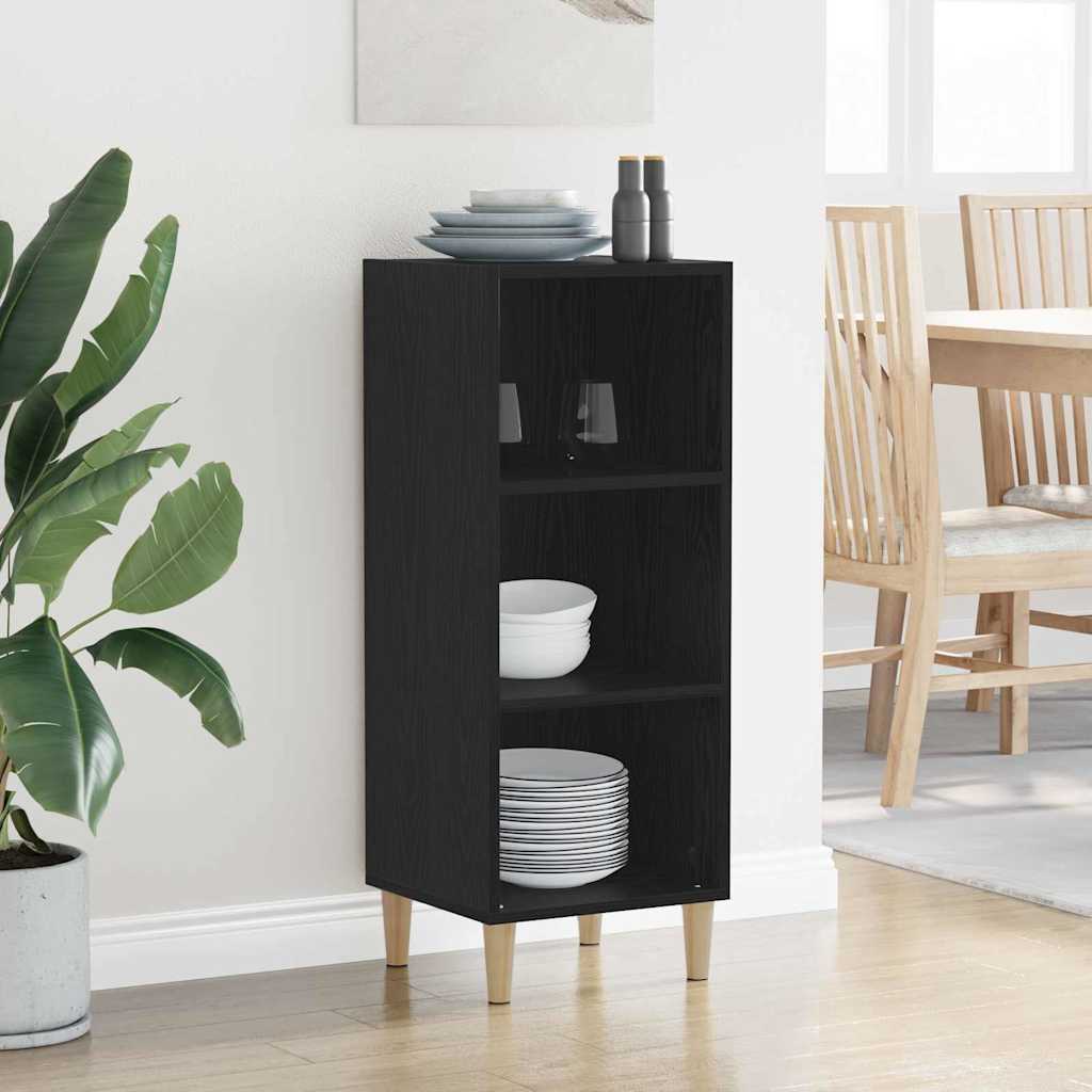 Credenza Rovere nero 32.5 x 34.5 x 90 cm Legno multistrato
