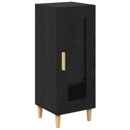 Credenza Rovere Nero 34.5 x 32.5 x 90 cm Legno multistrato