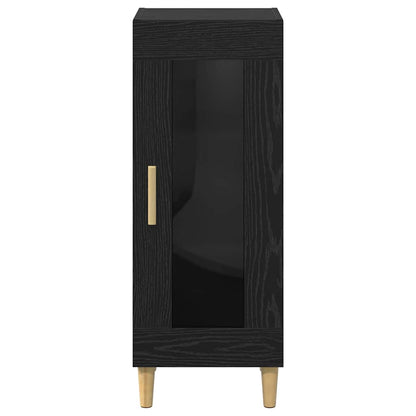 Credenza Rovere Nero 34.5 x 32.5 x 90 cm Legno multistrato