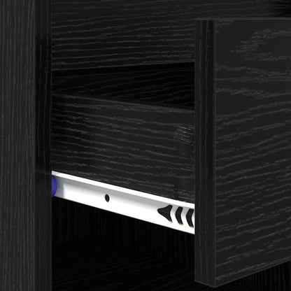 Mobile per scarpe con cassetto Rovere nero 102 x 36 x 60 cm