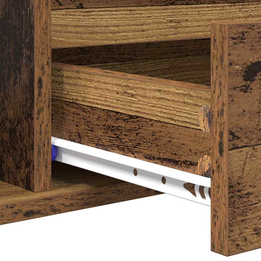 Tavolino da salotto con cassetto Legno vecchio 90 x 49 x 45 cm | homemem39