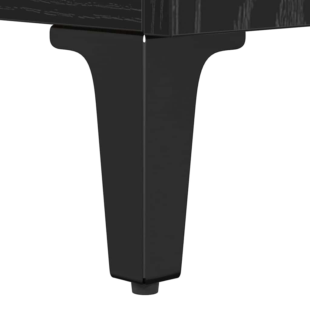 Tavolino da salotto con cassetto Rovere Nero 90 x 49 x 45 cm | homemem39