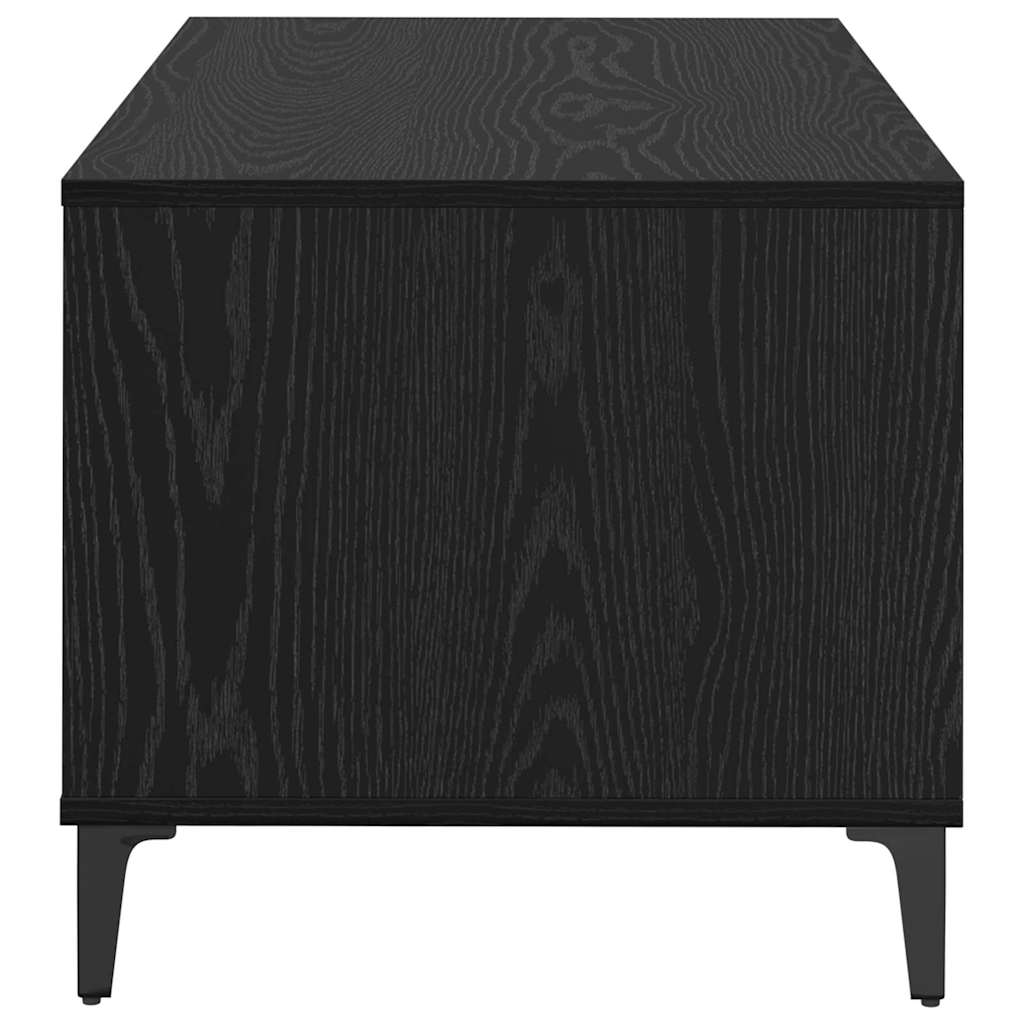 Tavolino da salotto con cassetto Rovere Nero 90 x 49 x 45 cm | homemem39