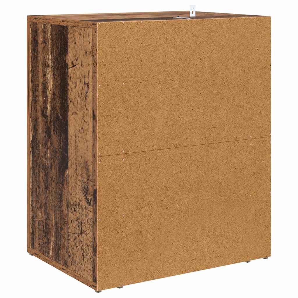 Armadio da Notte con cassetto Legno vecchio 50 x 36 x 60 cm