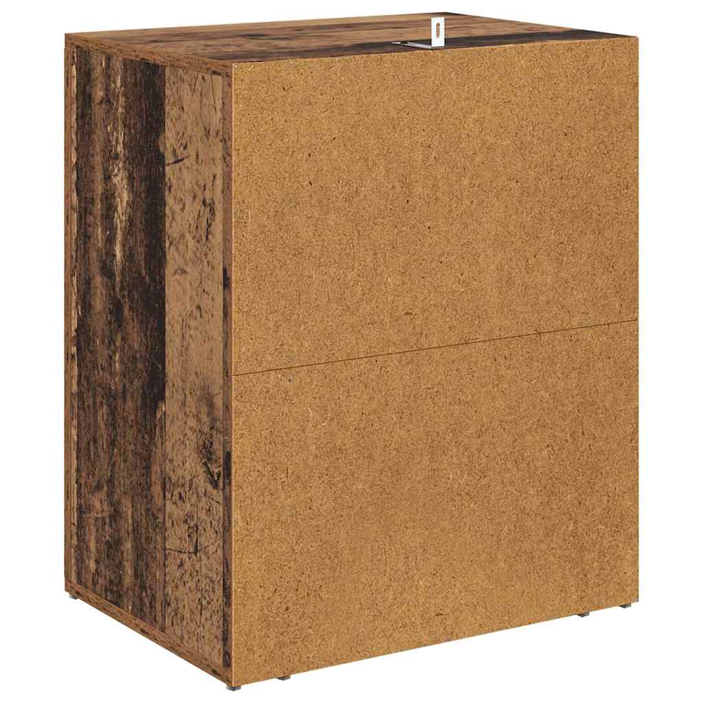 Armadio da Notte con cassetto Legno vecchio 50 x 36 x 60 cm