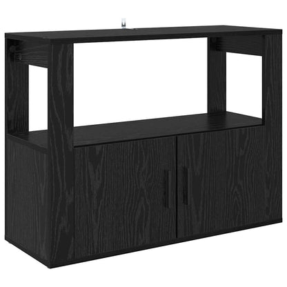 Credenza Rovere nero 80 x 30 x 60 cm Legno multistrato