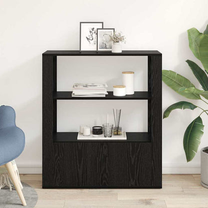Credenza Rovere nero 30 x 80 x 90 cm Legno multistrato