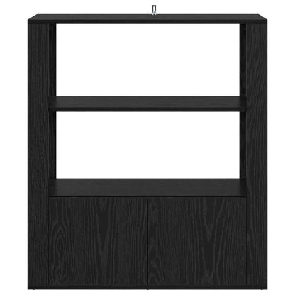 Credenza Rovere nero 30 x 80 x 90 cm Legno multistrato
