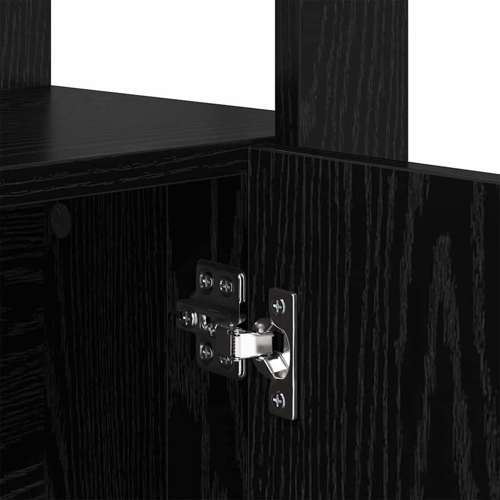 Credenza Rovere nero 30 x 80 x 119.5 cm Legno multistrato