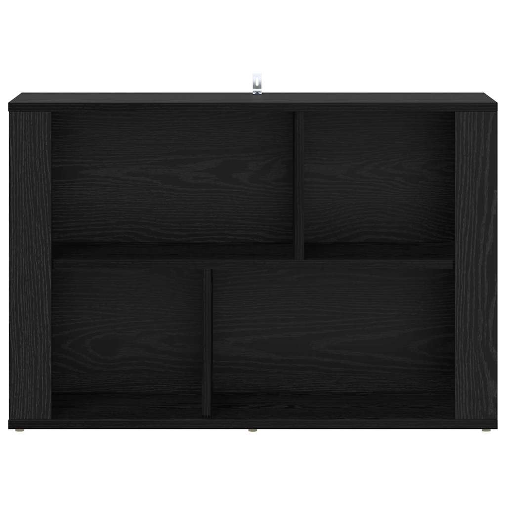 Credenza Rovere Nero 80 x 30 x 53 cm Legno multistrato