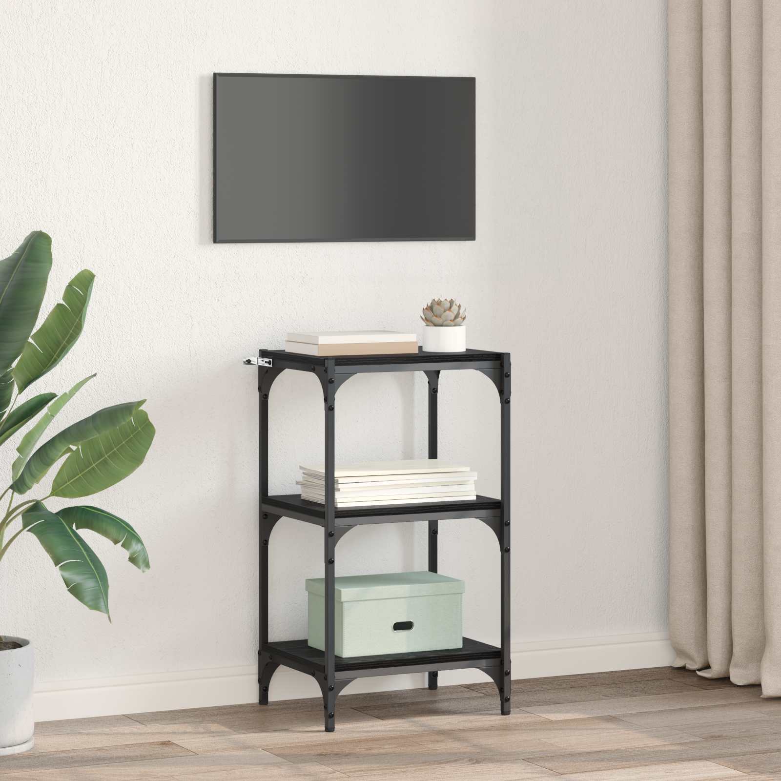 Armadio per Libri Rovere nero 40 x 33 x 70,5 cm | homemem39