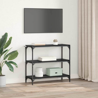 Armadio per Libri Rovere Nero 80 x 33 x 70,5 cm