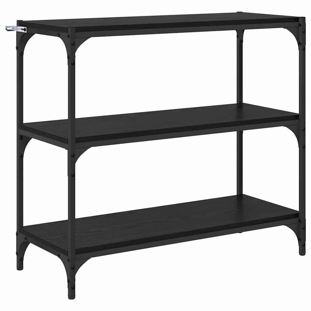 Armadio per Libri Rovere Nero 80 x 33 x 70,5 cm