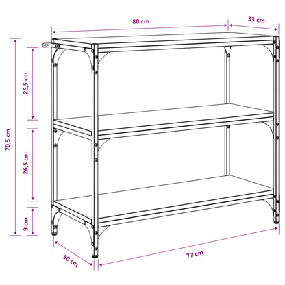 Armadio per Libri Rovere Nero 80 x 33 x 70,5 cm | homemem39