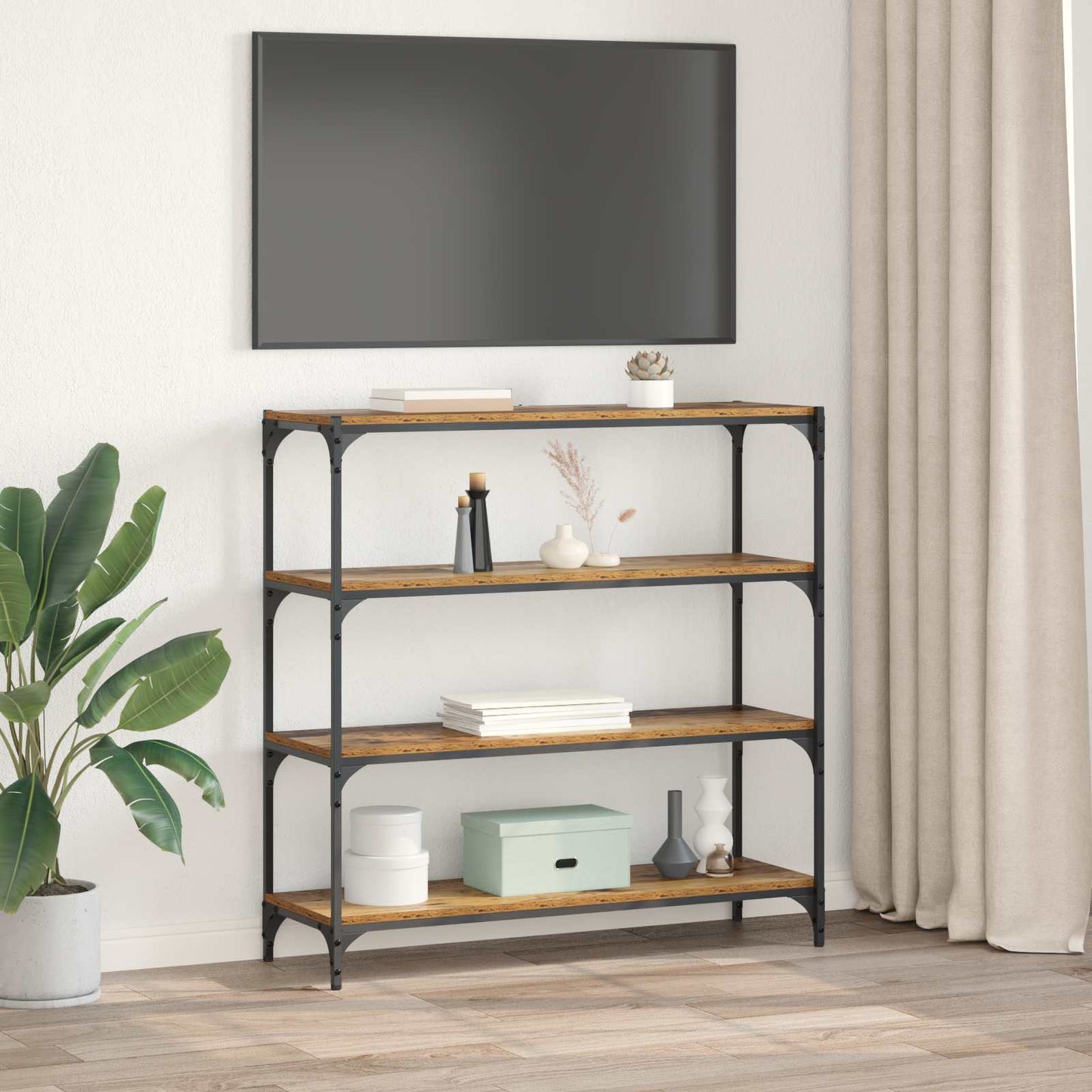 Armadio per Libri Legno vecchio 100 x 33 x 100 cm | homemem39