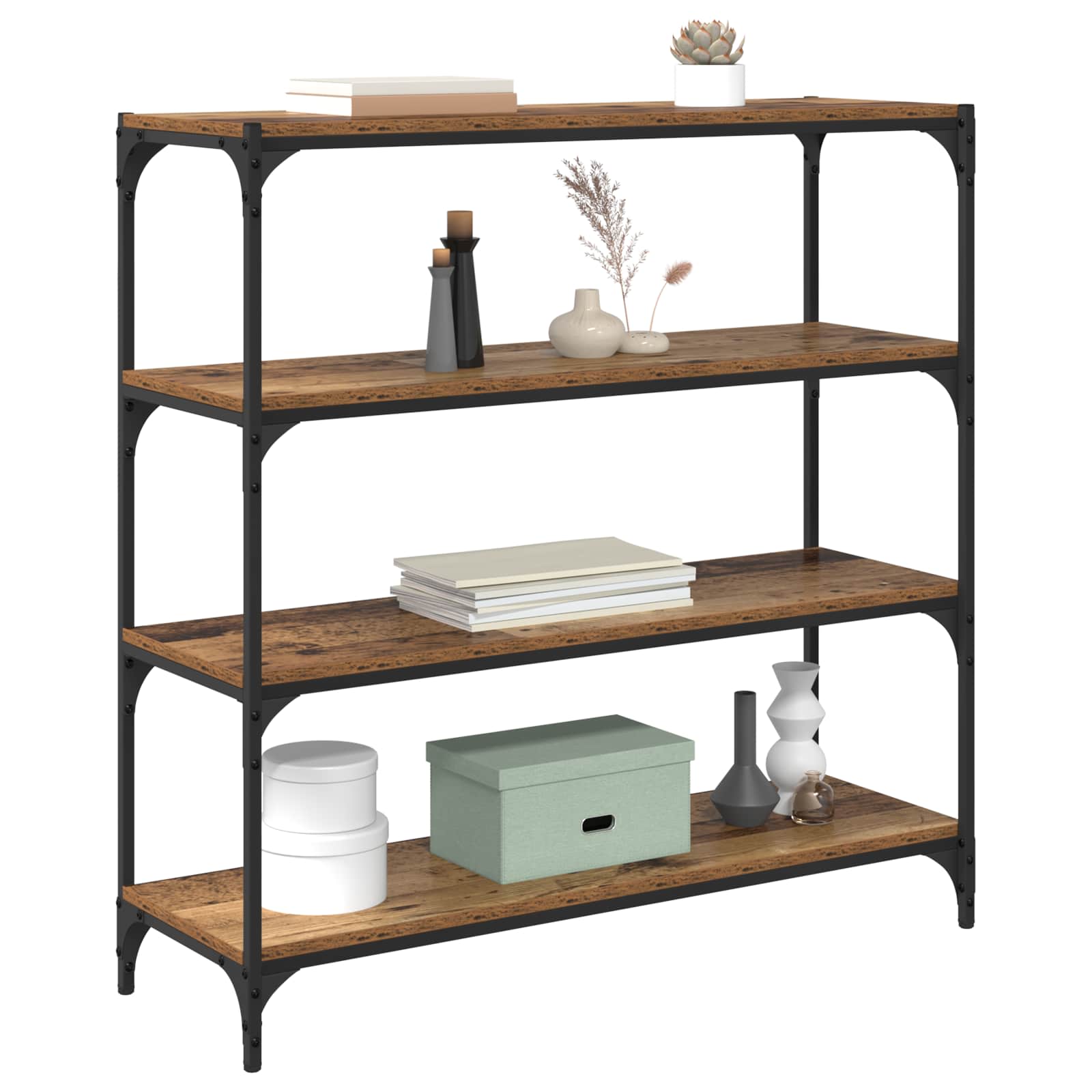 Armadio per Libri Legno vecchio 100 x 33 x 100 cm | homemem39
