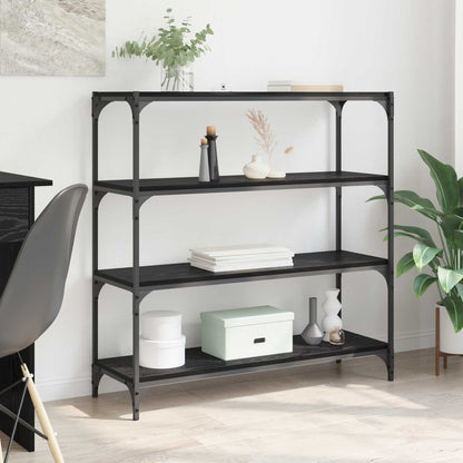 Armadio per Libri Rovere Nero 100 x 33 x 100 cm | homemem39