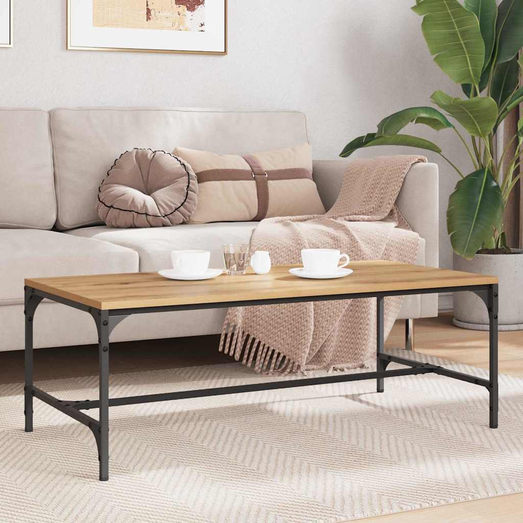 Tavolino da salotto Rovere artigianale 100 x 50 x 35 cm