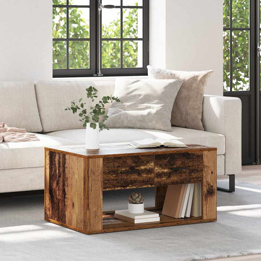 Tavolino da salotto con cassetto Legno vecchio 80 x 50 x 40 cm | homemem39