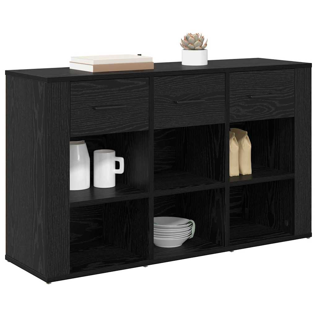Credenza Rovere Nero 100 x 30 x 59,5 cm Legno multistrato