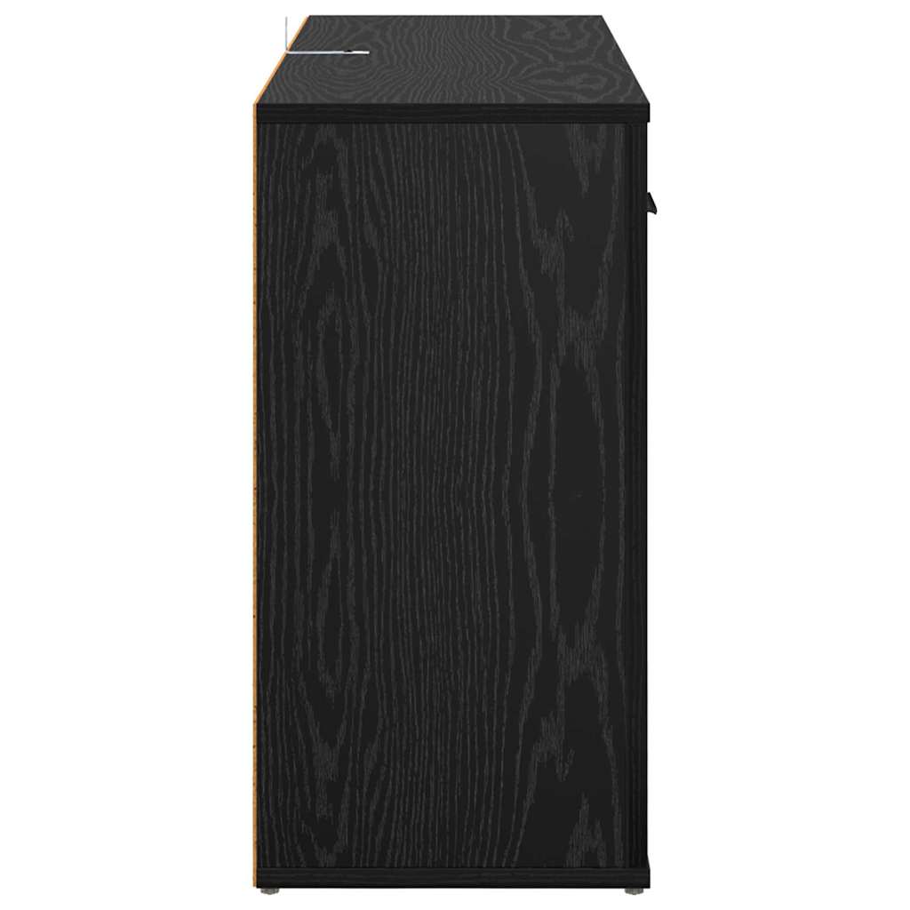 Credenza Rovere Nero 100 x 30 x 59,5 cm Legno multistrato