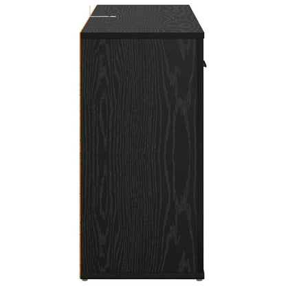 Credenza Rovere Nero 100 x 30 x 59,5 cm Legno multistrato