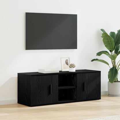 Mobile TV Rovere Nero 100 x 31,5 x 35 cm Legno multistrato