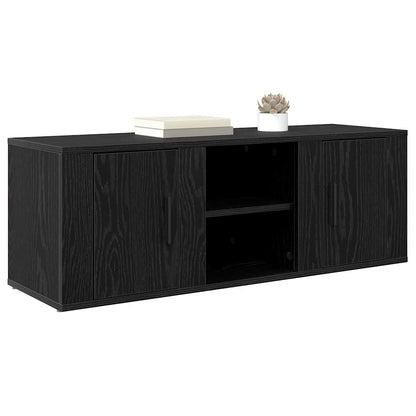Mobile TV Rovere Nero 100 x 31,5 x 35 cm Legno multistrato