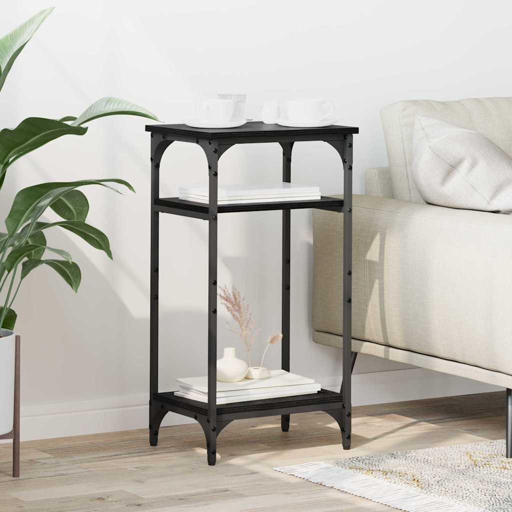 Tavolo laterale Rovere Nero 40 x 30 x 75 cm Legno multistrato