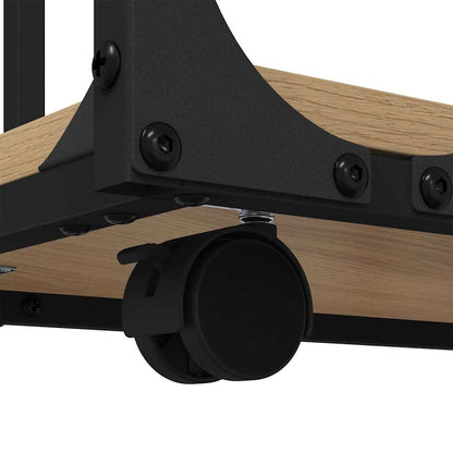 Tavolo laterale con ruota Rovere artigianale 50 x 35 x 55.5 cm